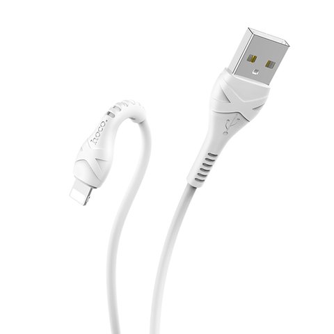 USB кабель Hoco X37, USB тип-A, Lightning, 100 см, 2,4 А, білий, #6931474710499 Прев'ю 1