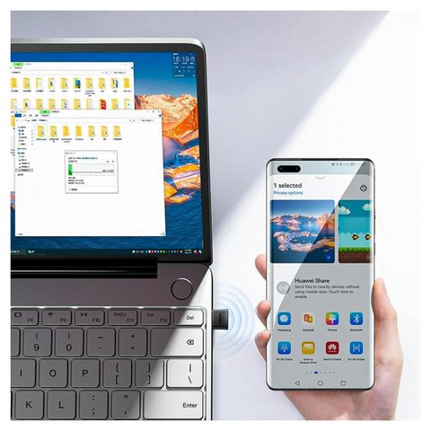 Bluetooth адаптер Baseus BA04, USB тип-A, чорний, bluetooth 5.0, #ZJBA000001 Прев'ю 1