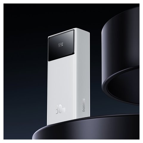 Power bank Baseus Star-Lord Digital, 30000 мАг, 30 Вт, білий, Power Delivery (PD), #P10022905213-00 Прев'ю 1