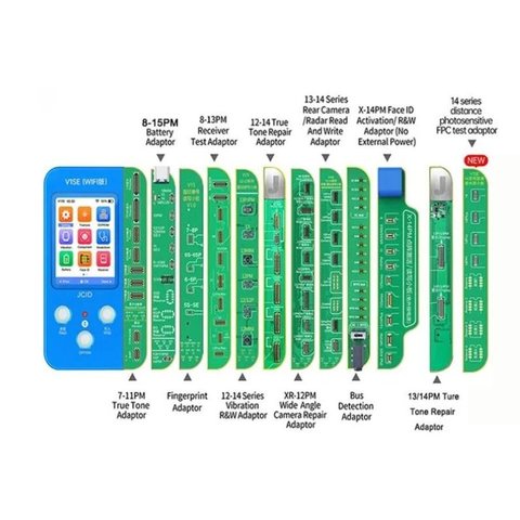 Програматор JC V1SE (набір 12 в 1, Wi-Fi) для iPhone 5 - 15 серій Прев'ю 1