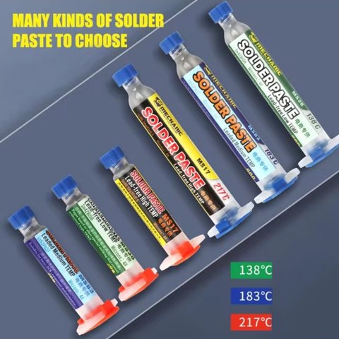 BGA паста Mechanic MS17, Sn 96,5%,  Ag 3%, Cu 0,5%, 217 °C, 50 г Прев'ю 3