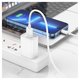 Cable USB Hoco X88, USB tipo-A, Lightning, 100 cm, 2.4 A, blanco, #6931474783318 Vista previa  1