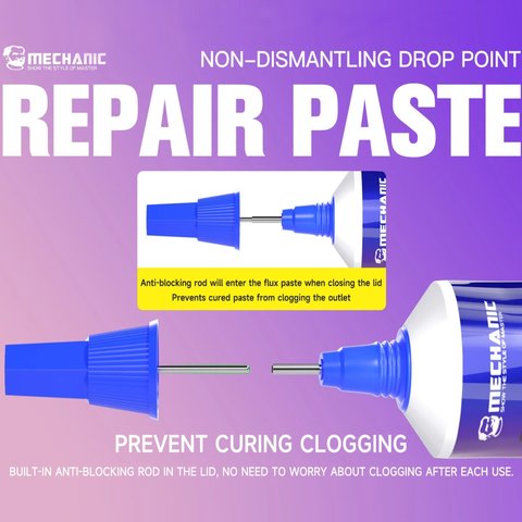 Fundente en pasta Mechanic G100, para reparar contactos sueltos, sin estaño, 20 ml Vista previa  2