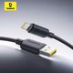 USB кабель Baseus Foamed Silicone, USB тип-C, USB тип-A, 100 см, 100 Вт, черный, #E0426800 Превью 1