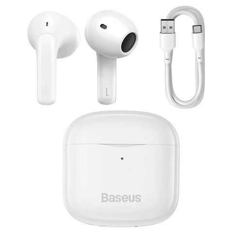 Headphone Baseus Bowie E3, (wireless, white, with charging case, with USB cable Type-C) #NGTW080002 Preview 1