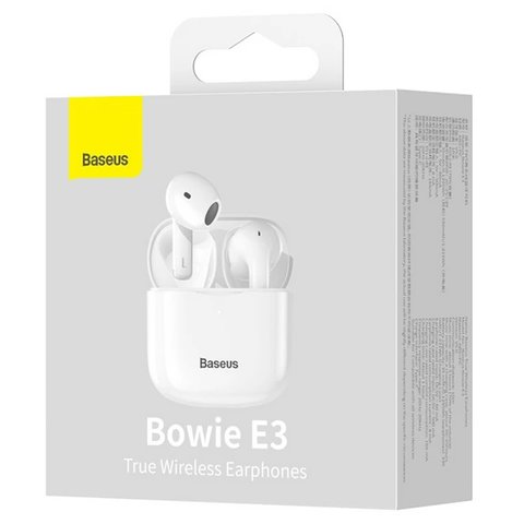 Headphone Baseus Bowie E3, (wireless, white, with charging case, with USB cable Type-C) #NGTW080002 Preview 2