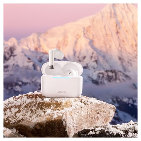 Headphone Baseus Bowie E9, (wireless, vacuum, white, with charging case, with USB cable Type-C) #NGTW120002 Preview 2