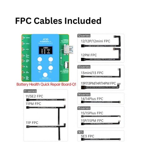 JC ID Q1 Battery Health Quick Repair para iPhone series 11 / 12 / 13 / 14 / 15 Vista previa  1