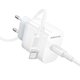 Adaptador de red Borofone BA99A, 20 W, Power Delivery (PD), blanco, con cable USB tipo C - USB tipo C, 1 puerto, #6941991121371 Vista previa  2