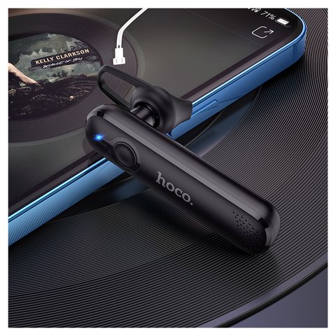 Гарнітура Hoco E63, вакуумна, бездротова, чорна, з micro-USB кабелем тип-В, #6931474758873 Прев'ю 1