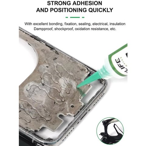 Клей RELIFE RL-035A, полиуретановый, прозрачный, для приклеивания задних крышек, для дисплейных рамок, 30 мл Превью 3