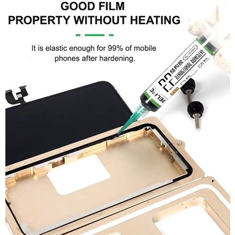 Клей RELIFE RL-035A, полиуретановый, прозрачный, для приклеивания задних крышек, для дисплейных рамок, 30 мл Превью 4