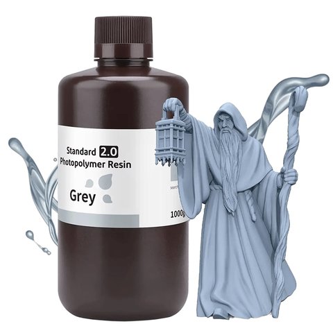 Фотополимерная смола для 3D-принтера ELEGOO Standard Resin V2.0 Grey, 1 кг Превью 1