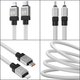 USB кабель Baseus Coolplay Series, USB тип-C, Lightning, 100 см, 20 Вт, белый, силиконовый, #CAKW000002 Превью 1