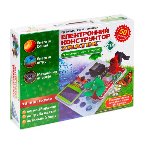 Конструктор ЗНАТОК Альтернативная энергия (50 проектов) REW-K70690 Превью 1