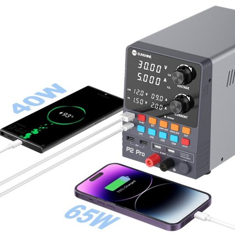 Лабораторний блок живлення Sunshine P2 Pro, Чотириканальний, трансформаторний, до 30 В, до 5 А, світлодіодні індикатори, 330 Вт Прев'ю 4